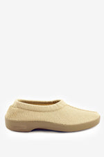 Sec V - Knit Slip-On Comfort Flat - Beige