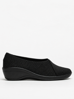 Mailu - Ribbed Knit Comfort Flat - Black