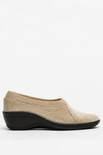 Mailu - Ribbed Knit Comfort Flat - Beige