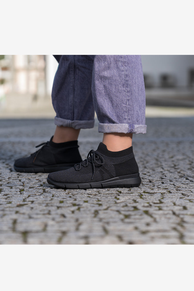 Physis - Water-Resistant Knit High-Top - Black