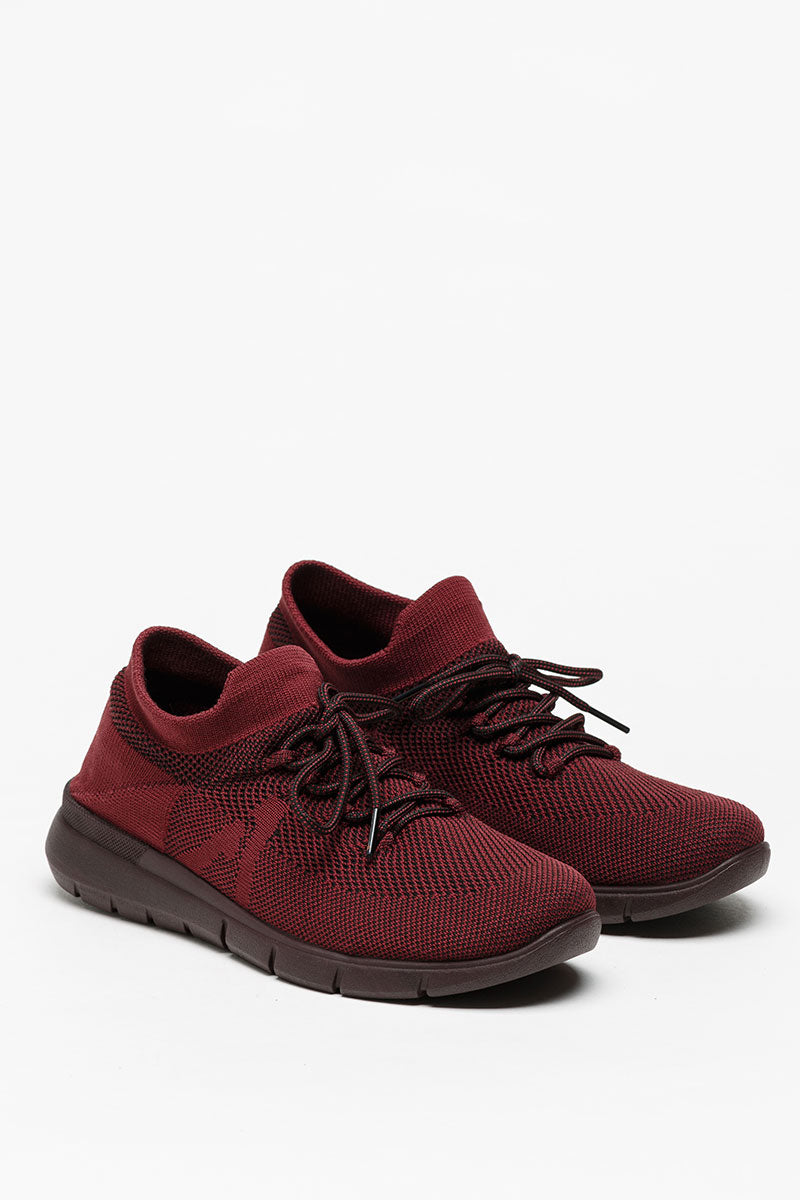 Physis - Water-Resistant Knit High-Top - Bordeaux