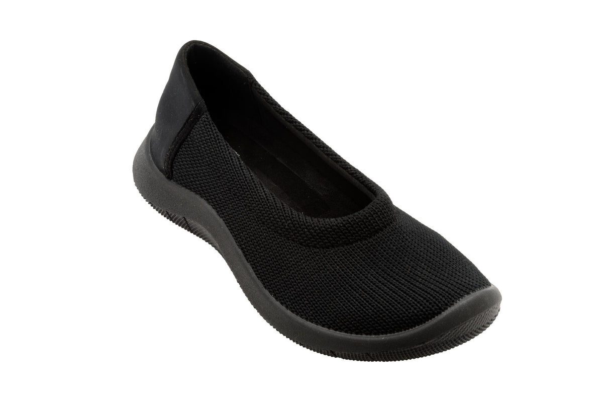 Thetis - Knit Slip-On Ballerina - Black