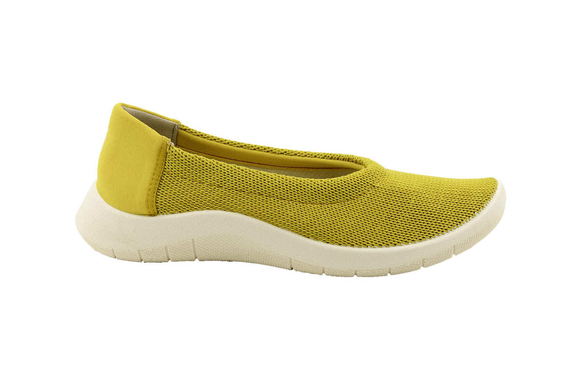 Thetis - Knit Slip-On Ballerina - Mustard