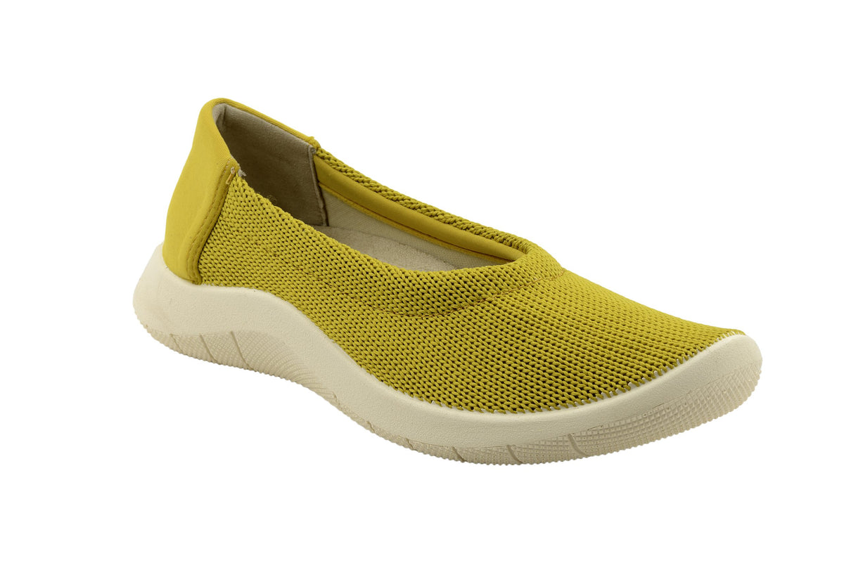 Thetis - Knit Slip-On Ballerina - Mustard