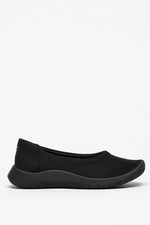 Thetis - Knit Slip-On Ballerina - Black