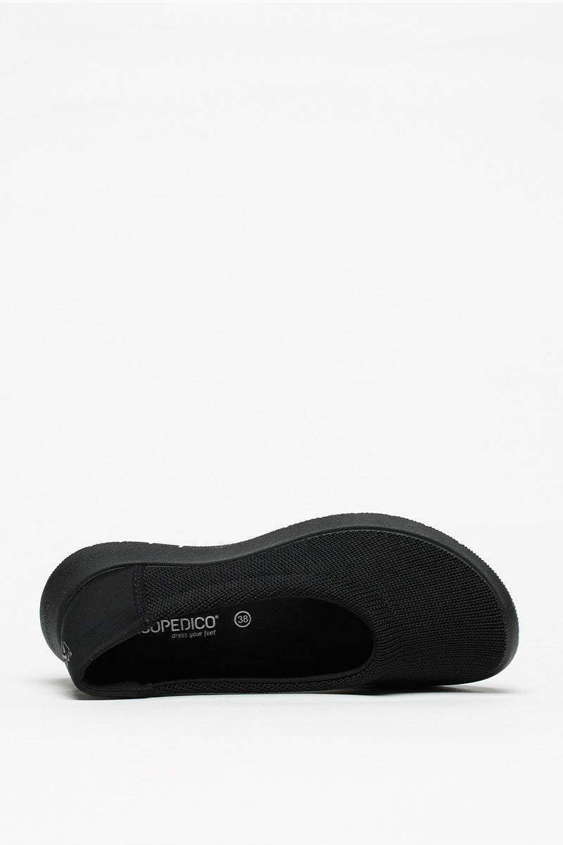 Thetis - Knit Slip-On Ballerina - Black