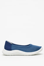 Thetis - Knit Slip-On Ballerina - Blue