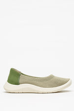 Thetis - Knit Slip-On Ballerina - Green Earth