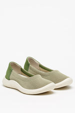 Thetis - Knit Slip-On Ballerina - Green Earth
