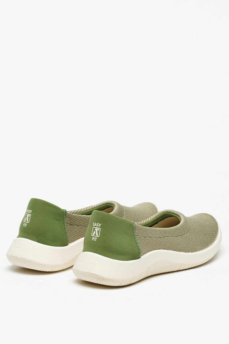 Thetis - Knit Slip-On Ballerina - Green Earth