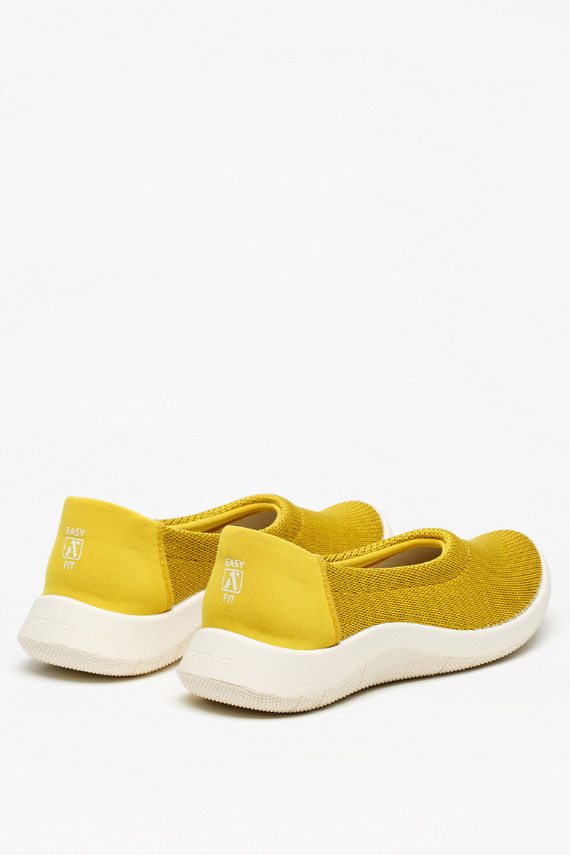 Thetis - Knit Slip-On Ballerina - Mustard
