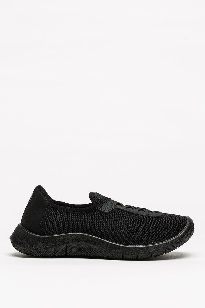 Ocean - Eco Knit Lace-Up Sneaker - Black