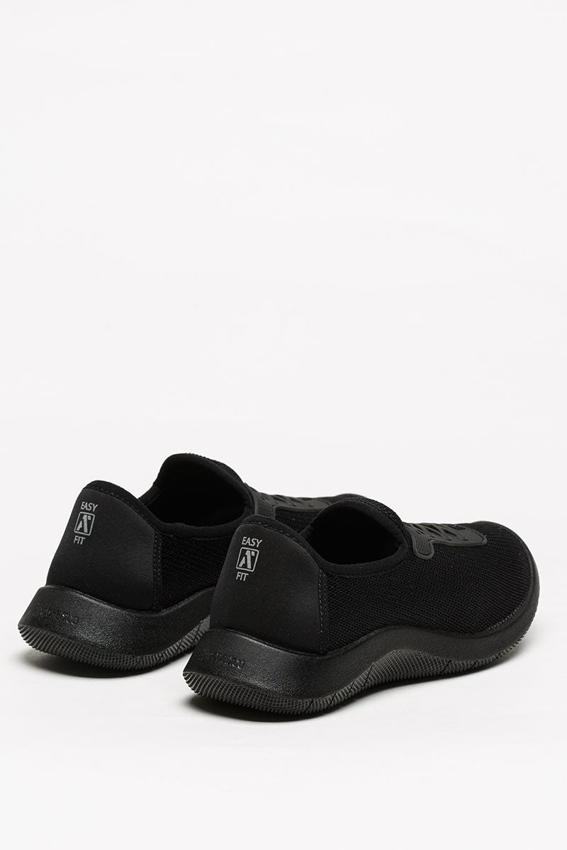 Ocean - Eco Knit Lace-Up Sneaker - Black