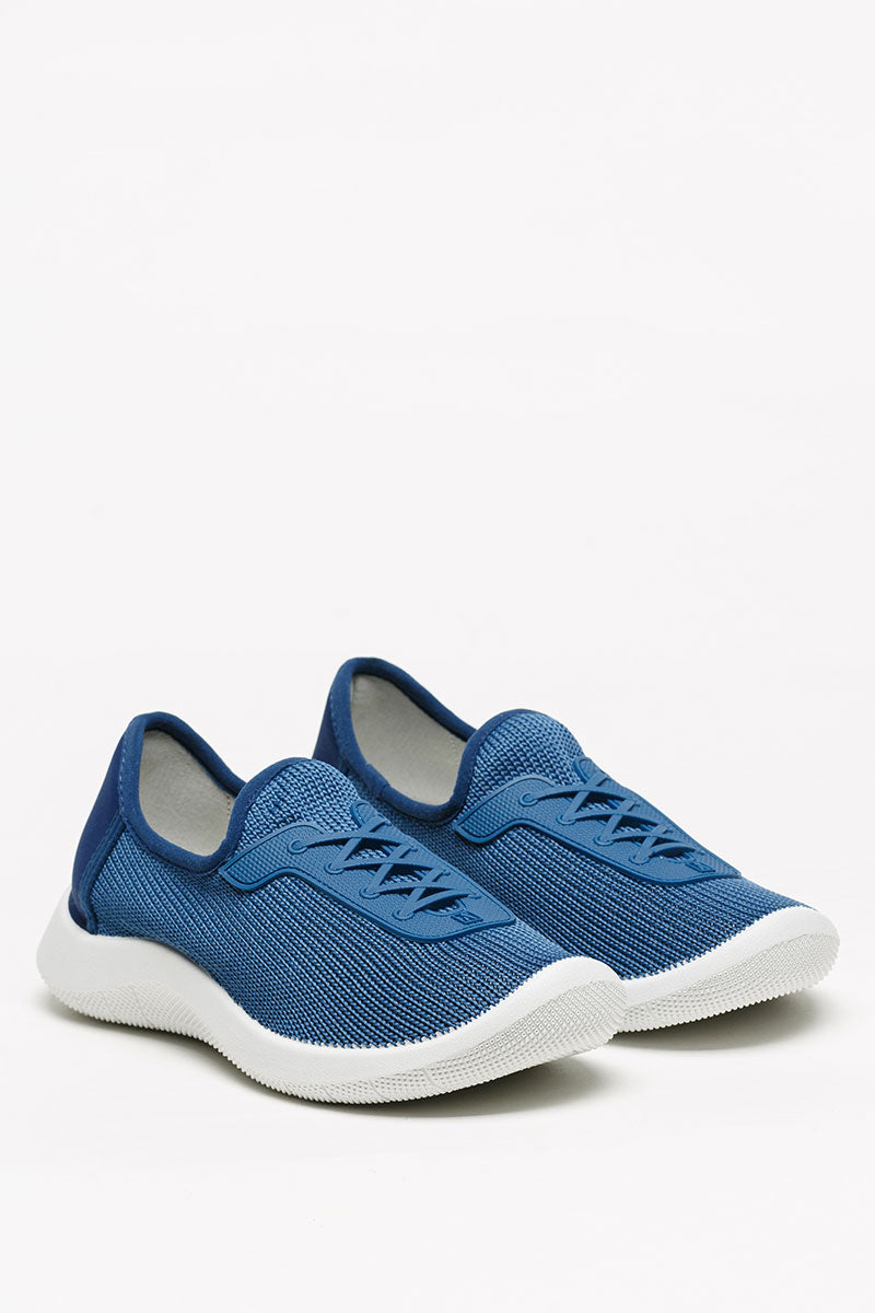 Ocean - Eco Knit Lace-Up Sneaker - Blue