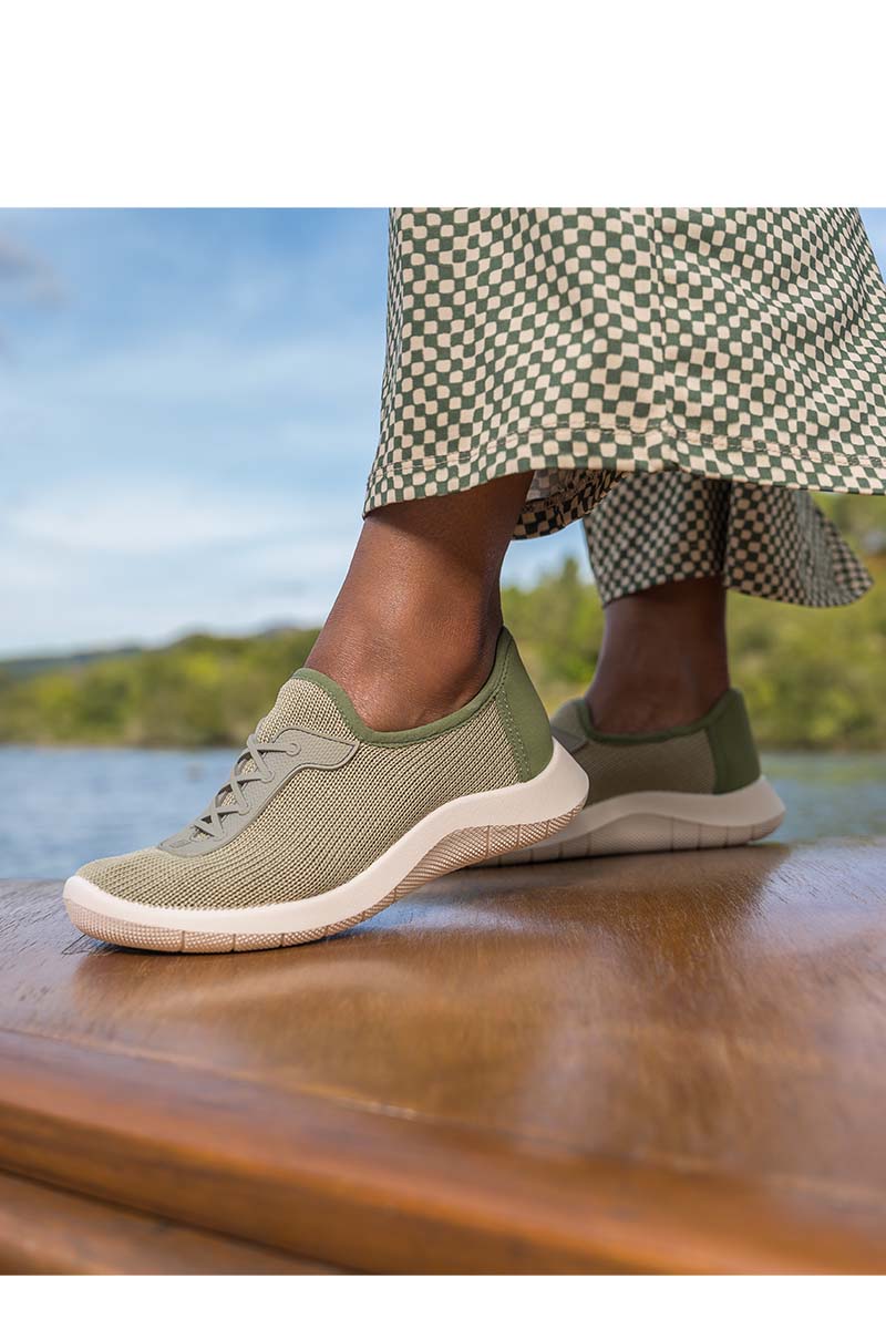 Ocean - Eco Knit Lace-Up Sneaker - Green Earth