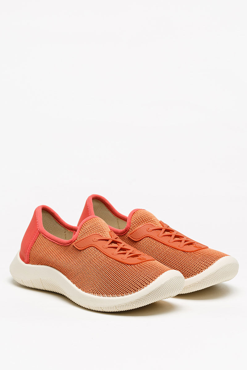 Ocean - Eco Knit Lace-Up Sneaker - Brick