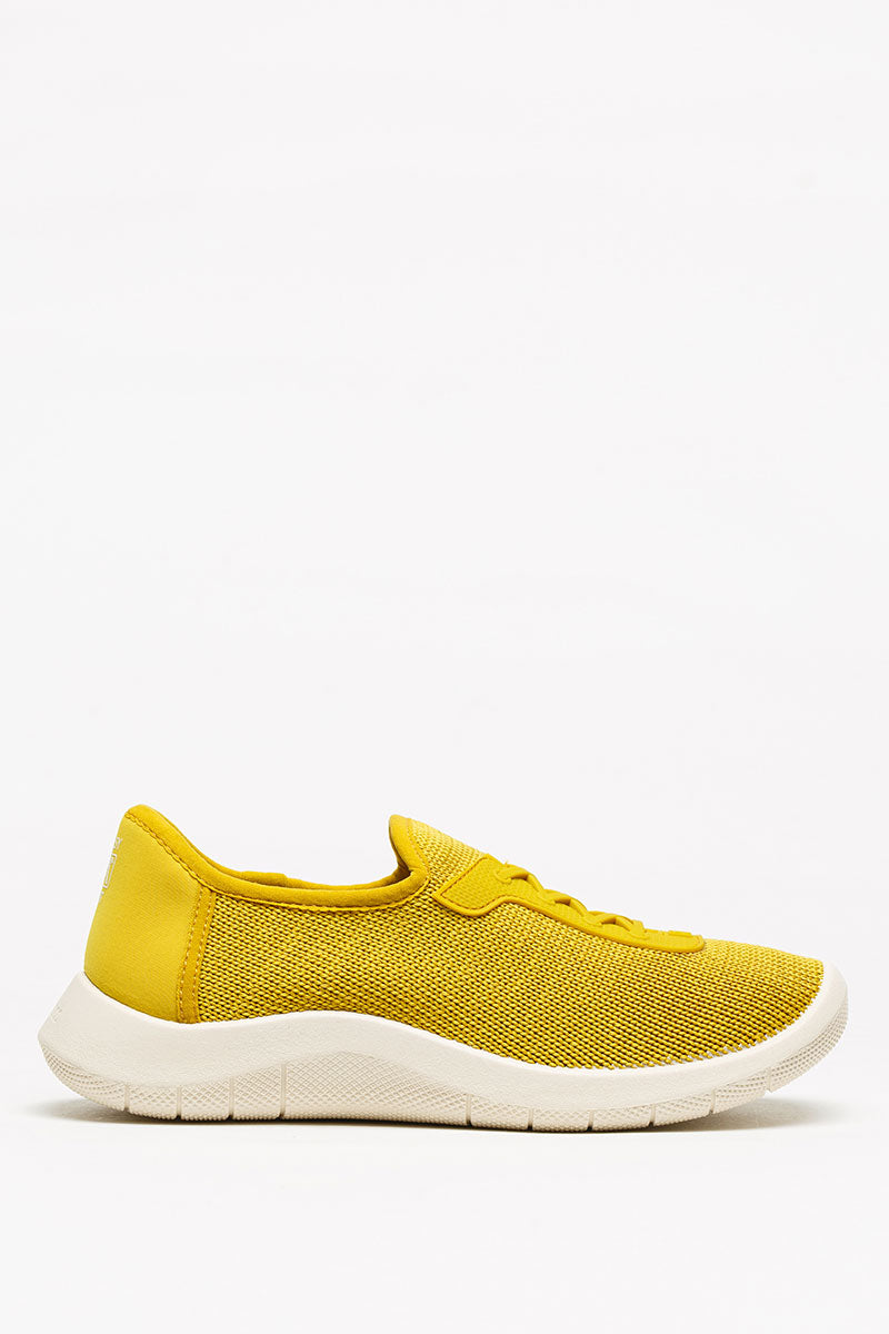 Ocean - Eco Knit Lace-Up Sneaker - Mustard