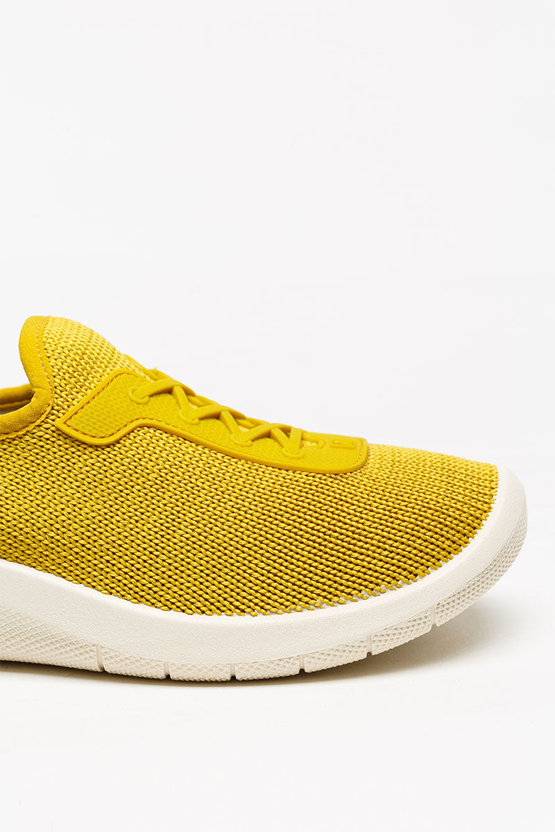 Ocean - Eco Knit Lace-Up Sneaker - Mustard
