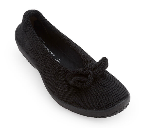 Lyla Sport - Knit Bow-Detail Flat - Titanium