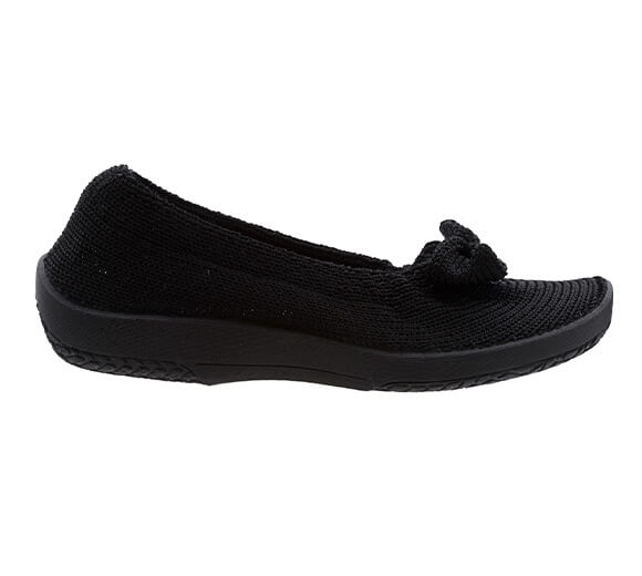 Lyla Sport - Knit Bow-Detail Flat - Black