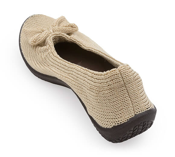 Lyla Sport - Knit Bow-Detail Flat - Beige
