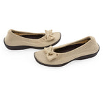 Lyla Sport - Knit Bow-Detail Flat - Beige