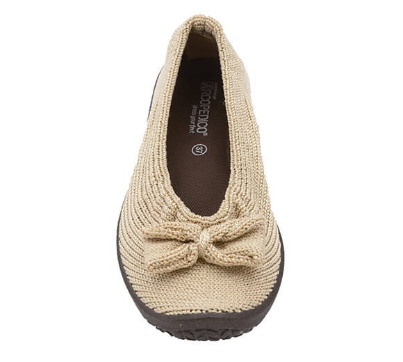 Lyla Sport - Knit Bow-Detail Flat - Beige