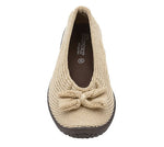 Lyla Sport - Knit Bow-Detail Flat - Beige