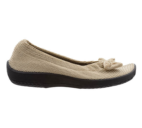 Lyla Sport - Knit Bow-Detail Flat - Beige