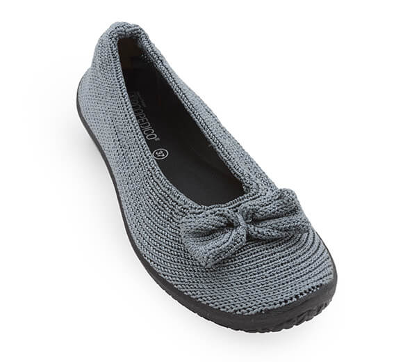 Lyla Sport - Knit Bow-Detail Flat - Titanium