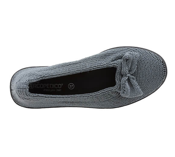 Lyla Sport - Knit Bow-Detail Flat - Titanium