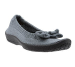 Lyla Sport - Knit Bow-Detail Flat - Titanium