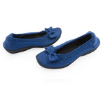 Lyla Sport - Knit Bow-Detail Flat - Denim