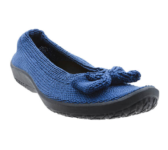 Lyla Sport - Knit Bow-Detail Flat - Denim