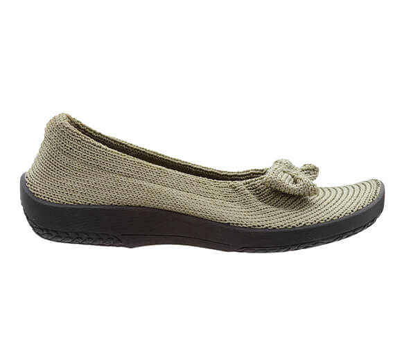 Lyla Sport - Knit Bow-Detail Flat - Green Earth