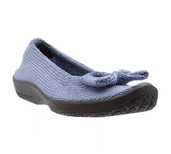 Lyla Sport - Knit Bow-Detail Flat - Blue Earth