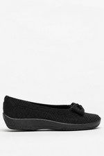 Lyla Sport - Knit Bow-Detail Flat - Black