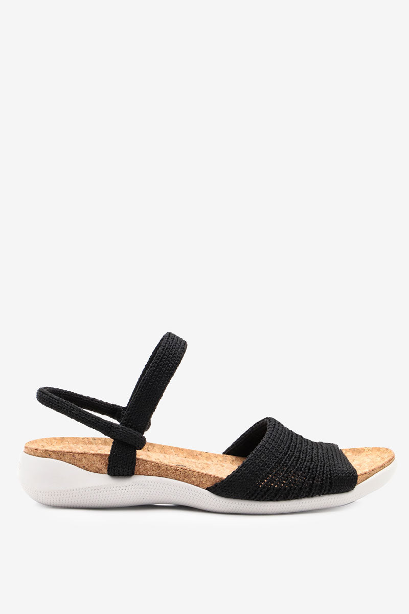Arenal - Knit Cork Sandal - Black