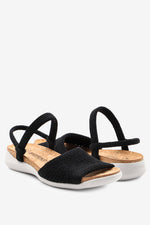 Arenal - Knit Cork Sandal - Black