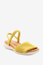 Arenal - Knit Cork Sandal - Mustard