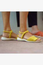 Arenal - Knit Cork Sandal - Mustard