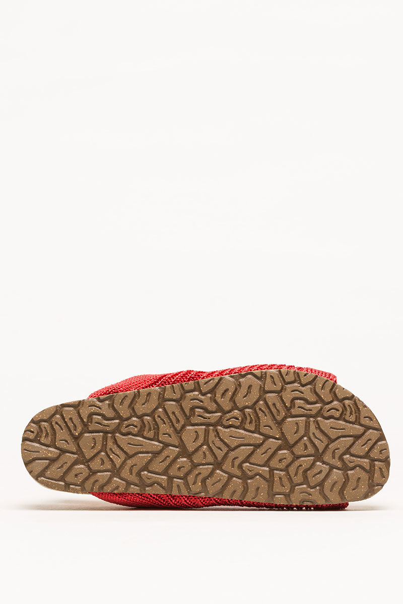 Manas - Knit Cork Sandal - Red