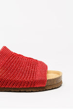 Manas - Knit Cork Sandal - Red