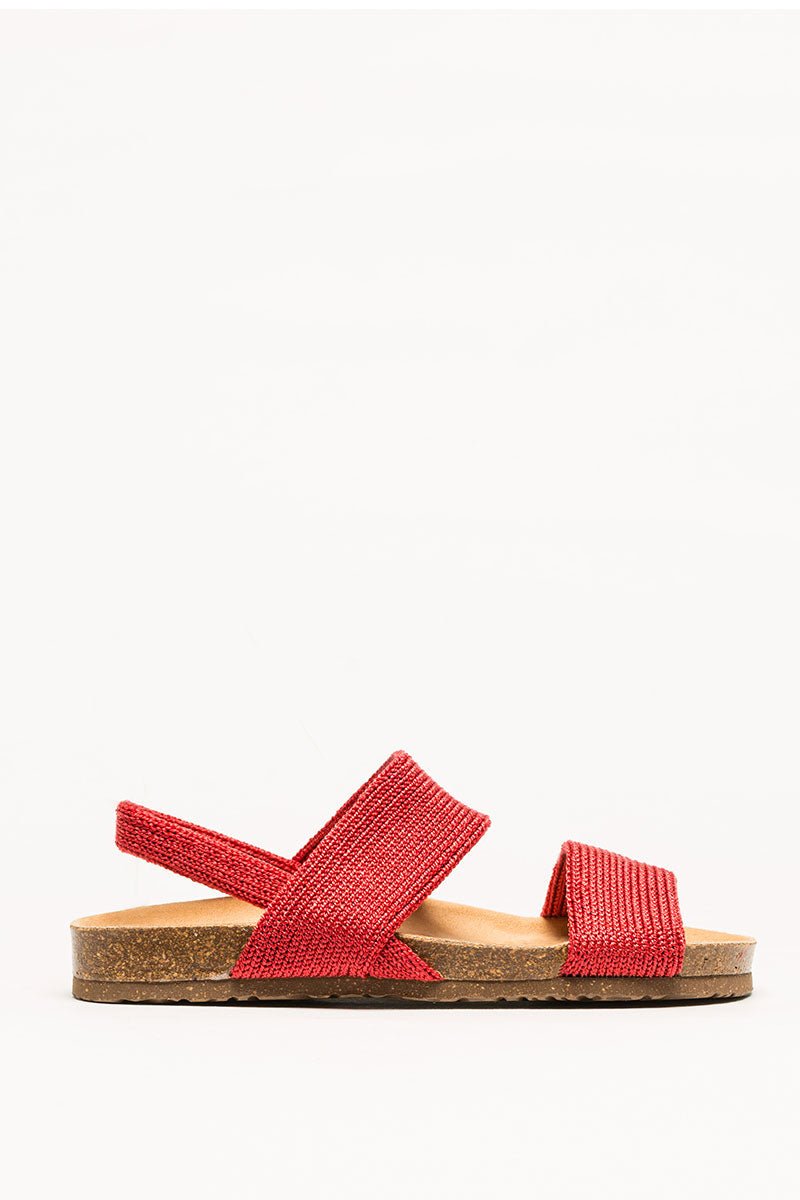 Murray - Knit Cork Sandal - Red
