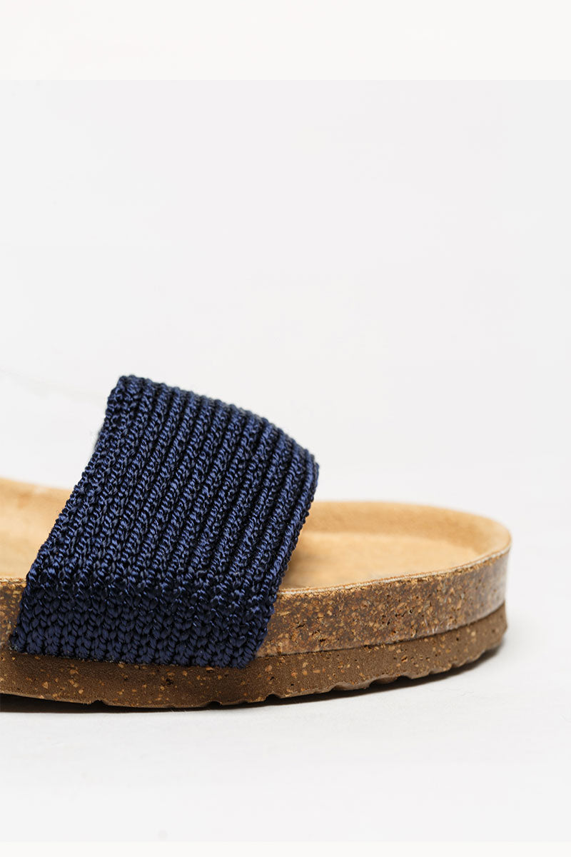 Murray - Knit Cork Sandal - Navy