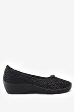 L14 - Lytech Quilted Ballerina Flat - Olas Black