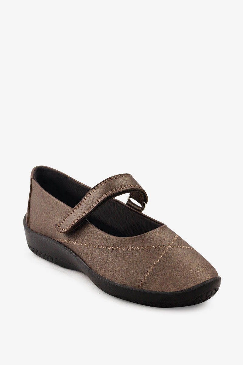 L18 - Lytech Quilted Mary Jane - Bronze