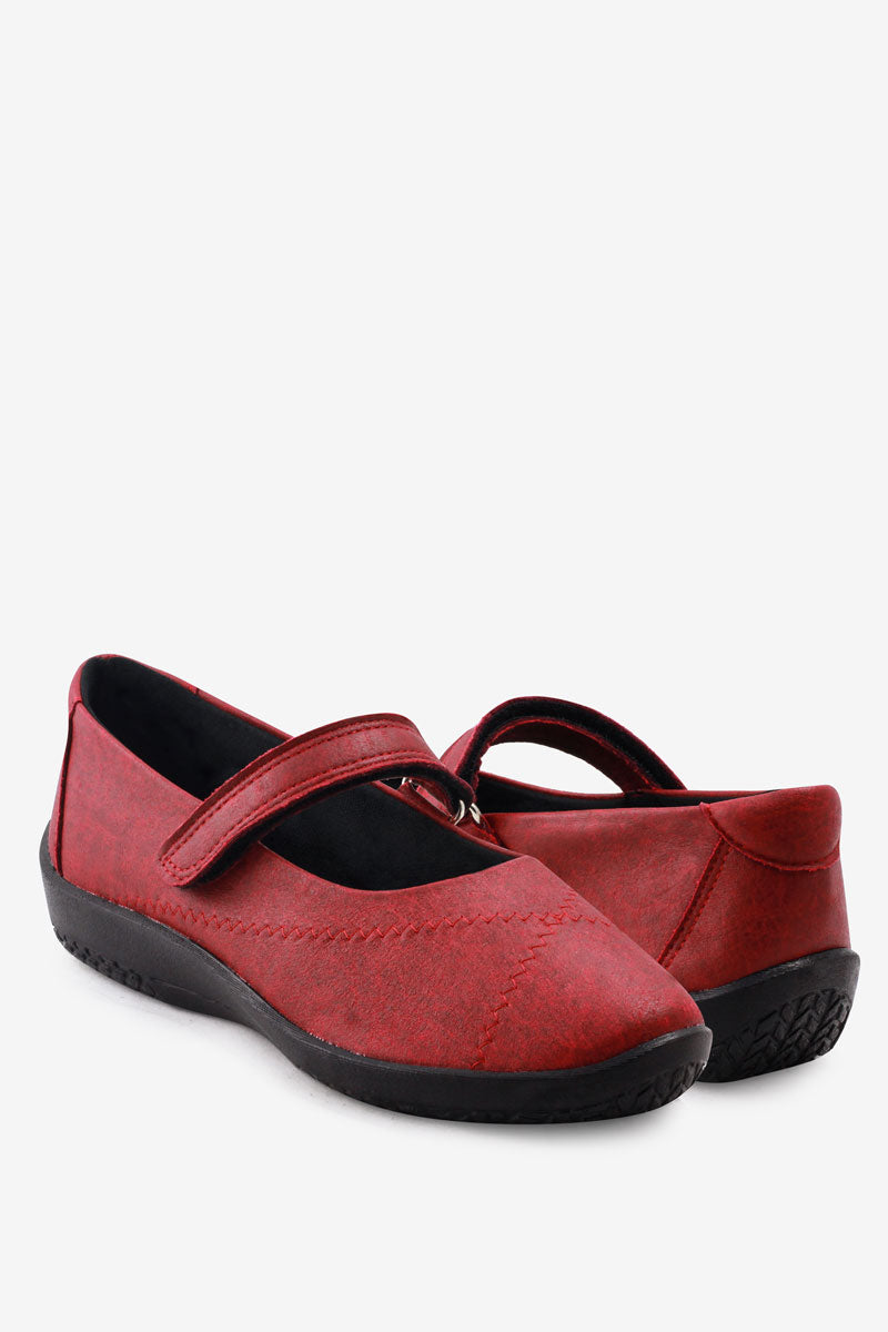 L18 - Lytech Quilted Mary Jane - Cherry Red