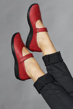 L18 - Lytech Quilted Mary Jane - Cherry Red