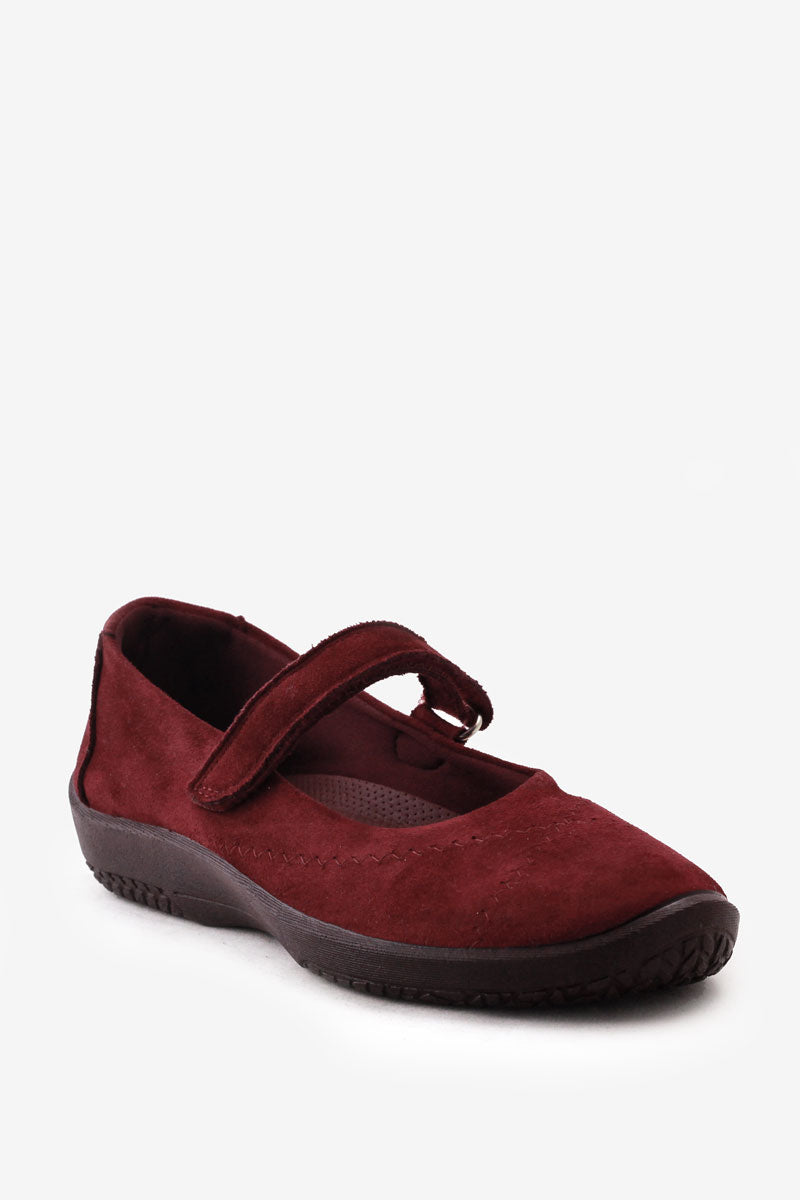L18 - Lytech Quilted Mary Jane - Burgundy